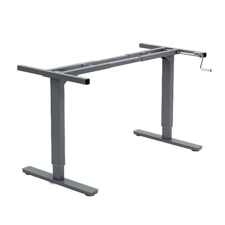 Templeton Canary  Modern Height Adjustable Crank Desk - Grey TE223967